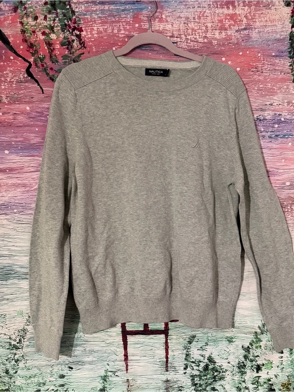 Nautica Men's Crewneck Sweater - Light Gray